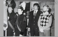 1980 - 1) Poświęcenie sztandaru Niezależnego Samorządnego Związku Zawodowego „Solidarność” w KWK "Jankowice"  – (foto ze zbiorów J. Raszki)