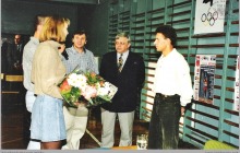 1996 - Spotkanie z olimpijczykiem R. Korzeniowskim w ZSG przy KWK Jankowice - (foto ze zbiorów M. Kuli)