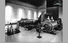 Lata 30-te ub. wieku - Maszyna wyciągowa parowa szybu I -  (skan zdjęcia ze zbiorów Muzeum Miejskiego w Zabrzu)