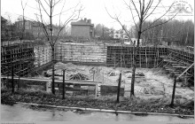 Lata 80-te ub. wieku - Rozpoczęcie budowy pływalni krytej przez kopalnię "Jankowice" - (foto ze zbiorów M. Semana)