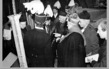 1991 - 2) Uroczyste poświęcenie szybu 8 przez ks. biskupa Damiana Zimonia - (foto ze zbiorów kopalni)