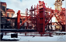 2000 - Montaż wieży wyciągowej szybu 8 - (foto ze zbiorów kopalni)